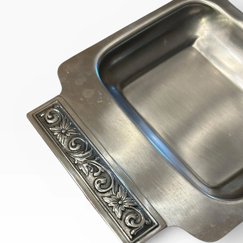 Vintage International Decorator Stainless Steel Divided Serving Tray